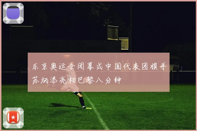 东京奥运会闭幕式中国代表团旗手苏炳添亮相巴黎八分钟